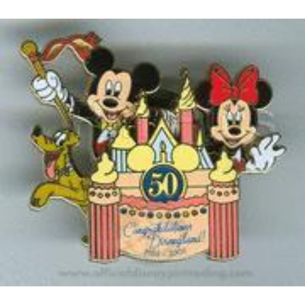 Disney Disneyland 50 years Mickey Minnie Cake LE 3000 Pin 39983